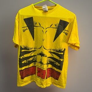 Marvel Shirt Mens Large Yellow Wolverine Chest Super Hero XMen Vintage Rubies